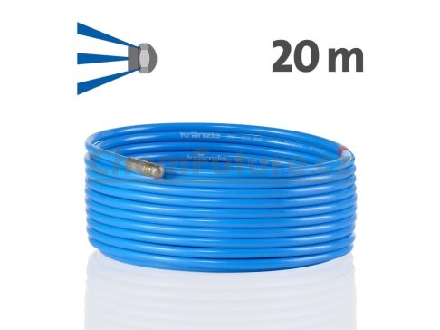 Kränzle kanalizační hadice na čištění potrubí 20m s tryskou KN055 (3+0), D12